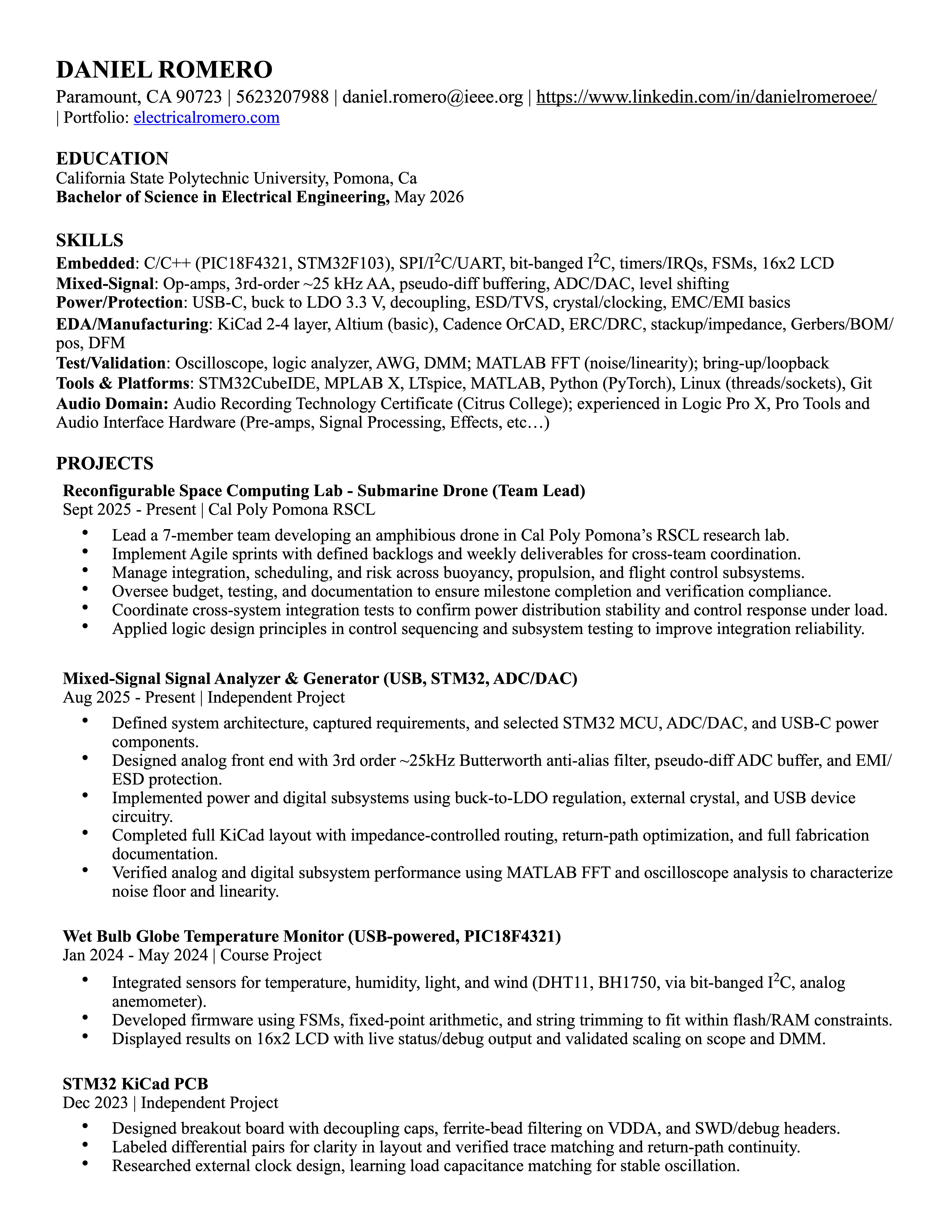 Daniel Romero — Resume
