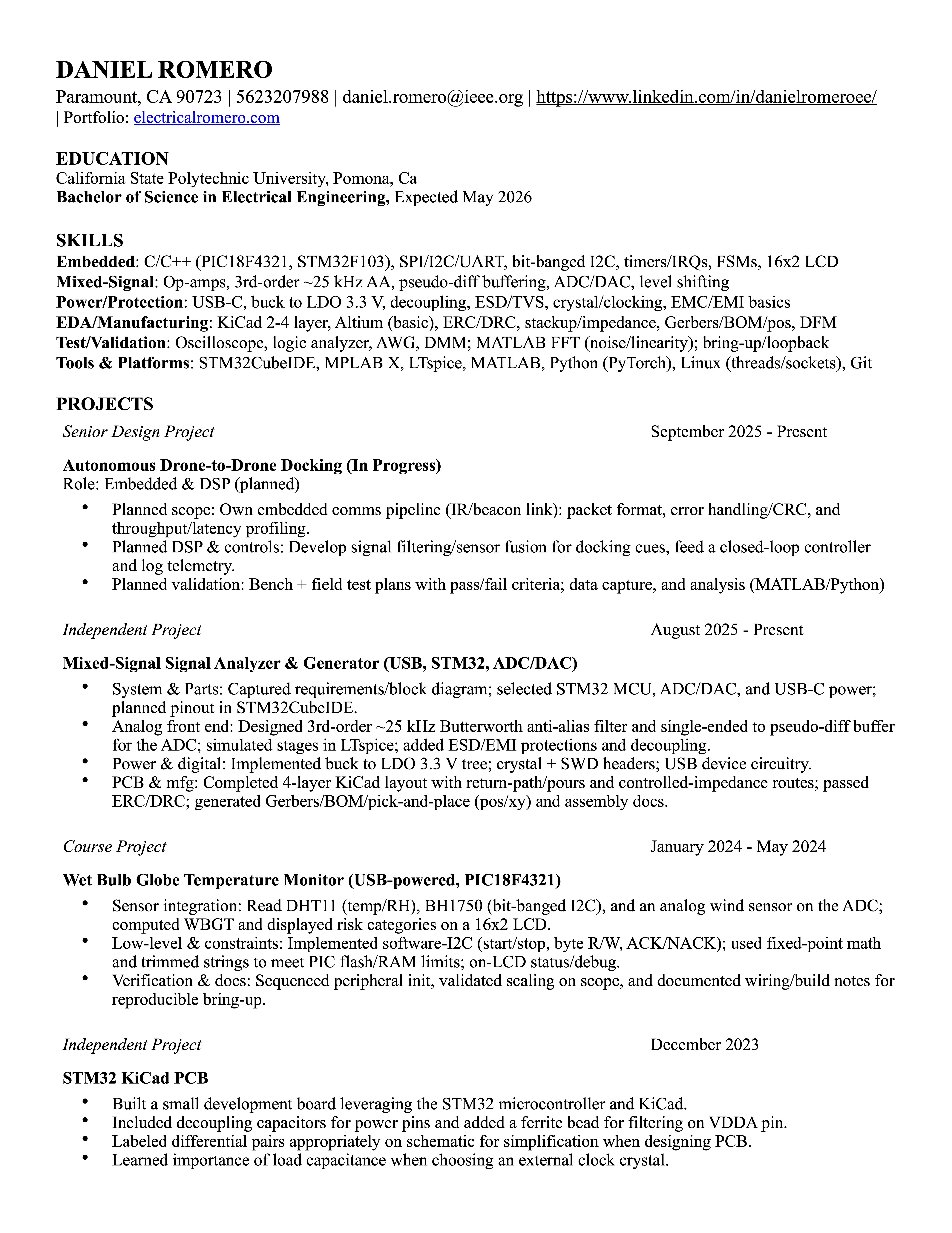 Resume Page 1