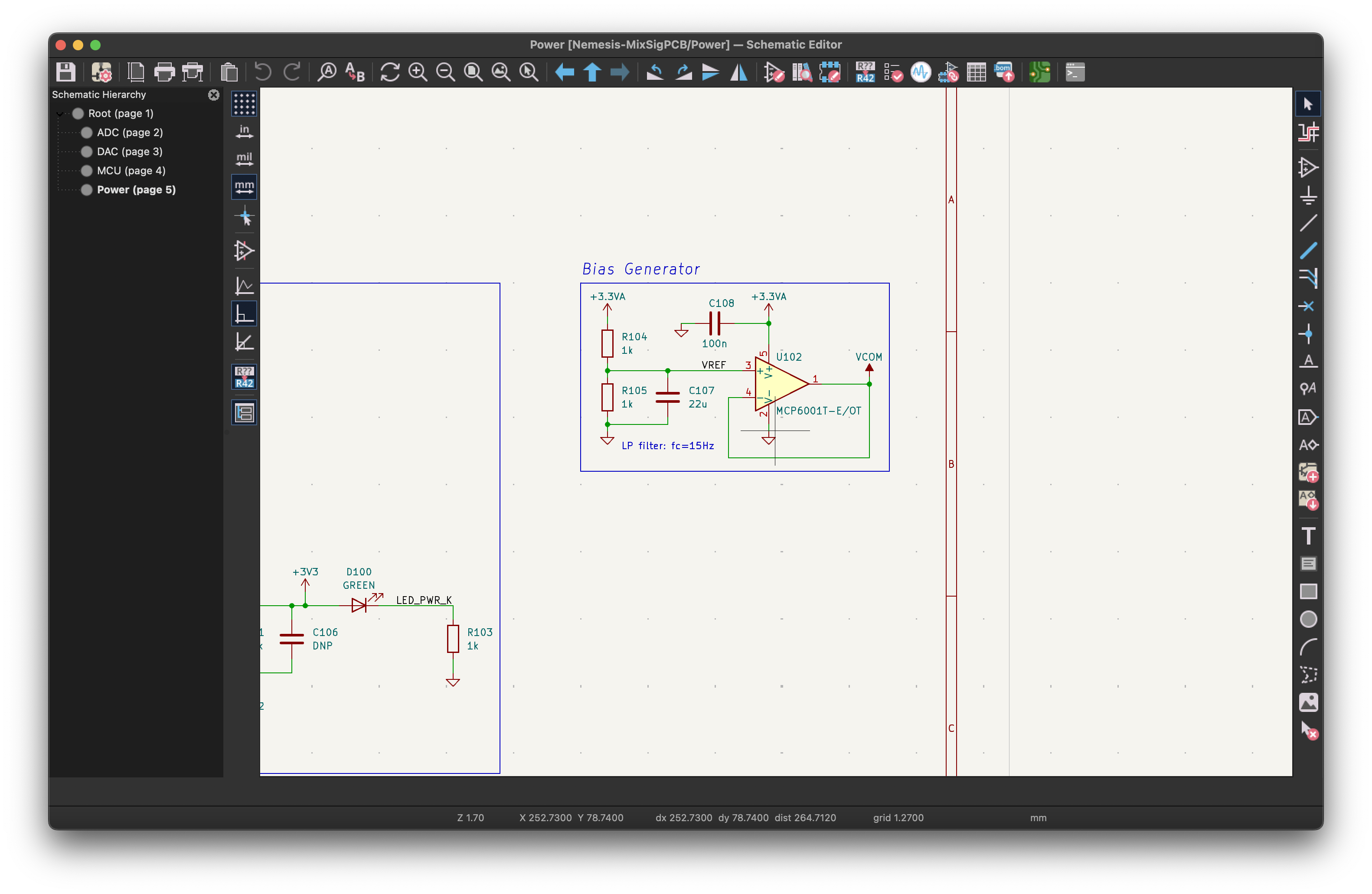 Op-amp bias generator