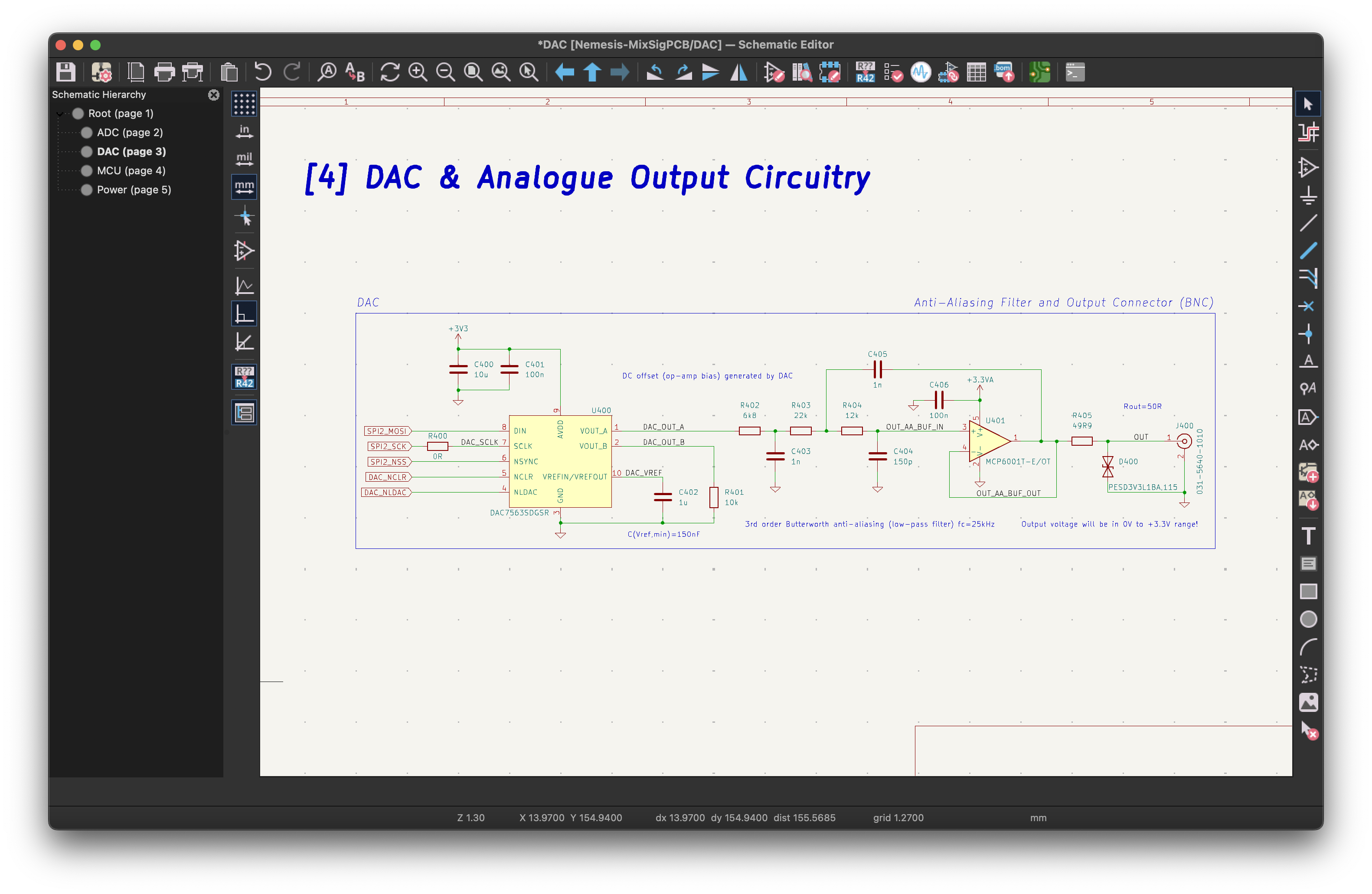 DAC and output filter